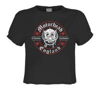 Amplified Women's St Valentines Day Massacre Motorhead Crop T-Shirt in Charcoal | Size: Large Amplified Charcoal L