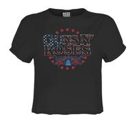 Amplified Womens/Ladies Stars And Stripes Guns N Roses Crop GD2926