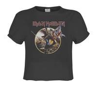 Trooper Iron Maiden Crop Top Amplified Charcoal XL