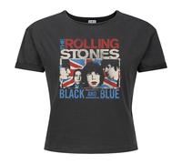 Amplified Womens/Ladies Union Jack The Rolling Stones Crop T GD4249