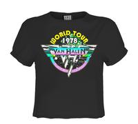 World Tour 78 Van Halen Crop Top Amplified Charcoal XL
