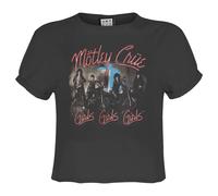 Motley Crue Crop Top Amplified Charcoal L