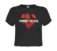 Amplified Women's Red In The Face Pierce The Veil Crop Top in True Black | Size: XL Amplified True Black XL