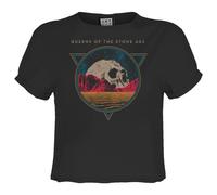 Skull Planet Queens Of The Stone Age Crop Top Amplified Charcoal S