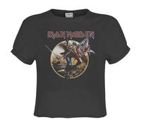 Trooper Iron Maiden Crop Top Amplified Charcoal XL