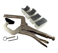 AmplifiedParts Fret Press - Handheld, 4 Cauls - Standard, Wide, Narrow, Flat - Guitar, Bass, Classical Guitar, Ukulele, Mandolin, Banjo - Bolt-On Neck Heels - Steel - Manual - 230V