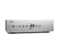 Amplifier Hi Fi System Stereo CD Player Analog 3 Band Amp Remote 600W AUX Silver