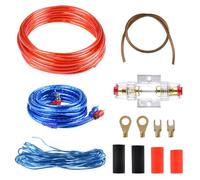 Amplifier Power Wire Kit Amplifier Installation, 10GA Car Amplifiers Cable Installation Wiring, Durable Cable with Better Conductivity, Subwoofer Wirings Set, Amp Wiring Kit Car Audio Wire 1500W/4.5m