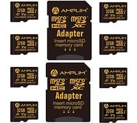 Amplim 32GB Micro SD Card, 8 Pack MicroSD Memory Plus Adapter, MicroSDHC Class 10 UHS-I U1 V10 TF Extreme High Speed Nintendo-Switch, GoPro Hero, Raspberry Pi, Phone Galaxy, Camera Cam, Tablet, PC
