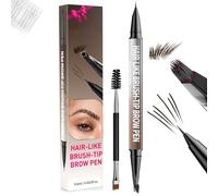 Ampltulastd 4d Brow Pen - for Natural, All-Day Eyebrow & Eyeliner Perfection, Hardpointing Microblading Eyebrow Pencil Waterproof, Faux Brow Ultra Fine Double-Brush Tip Brow Filling Pen (04#)