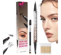 Ampltulastd 4d Brow Pen for Natural, All-Day Eyebrow & Eyeliner Perfection, Hardpointing Microblading Eyebrow Pencil Waterproof, Ultra Fine Double-Brush Tip Brow Filling Pen (05#)