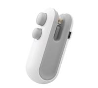 Ampltulastd Bag Sealer, 2 in 1 USB-C Rechargeable Mini Sealer Small, Portable Snack Plastic Bag Heat Sealing Machine for Long-Lasting Freshness & Flavor (White)