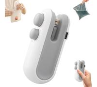 Ampltulastd Bag Sealer,Ceremonyk Mini Sealers,Small Household Hand Pressure Sealers,2 In 1 Sealer for Long-Lasting Freshness (White)