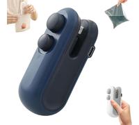 Ampltulastd Bag Sealer,Ceremonyk Mini Sealers,Small Household Hand Pressure Sealers,2 In 1 Sealer for Long-Lasting Freshness (Blue)