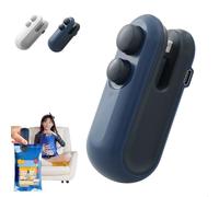 Ampltulastd Bag Sealer, Easilyous Bag Sealer, 2 in 1 Bag Sealer & Cutter, Mini Home Sealing Machine for Plastic Bags Snacks Storage (Blue)