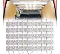Ampper 12V 200 LEDs Interior Van Lights, LED Ceiling Lights for Van RV Boats Caravans Trailers and More (50 Modules, White)