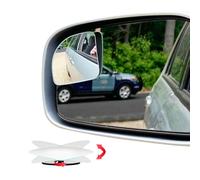 Ampper Blind Spot Mirror Fan Shaped, HD Glass Frameless Stick on Adjustabe Few Convex Wide Angle Rear View Blind Spot Car Mirror for Car Blind Spot, Pack of 4