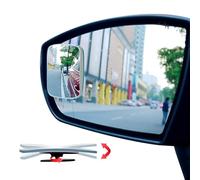 Ampper Blind Spot Mirror Rectangular, HD Glass Frameless Stick on Adjustabe Convex Wide Angle Rear View Blind Spot Car Mirror for Car Blind Spot, Pack of 4