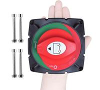Ampper High Current Battery Switch, 12-48 V Battery Master Cut Disconnect Switch Isolator for Marine Boat, Ship, Yacht, RV, Truck (On/Off, High Current)