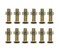 Ampper Plated Replacement Battery Terminal Bolt and Nut 5/16"-18 thread, 1" Length Square Head Bolt and Nut, Pack of 12 Sets