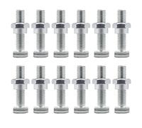 Ampper Replacement Battery Terminal Bolt and Shoulder Nut Set M8 Thread, M8 x 35 mm Shulder Nut and Square Head Bolt, Pack of 12 Sets