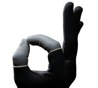 AMPRI Latex Finger Cots, Size 65 mm, Black, 100 Pack