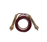 AMPRO Adjustable Deluxe Wooden Handle 10ft Speed Rope - Skipping Rope