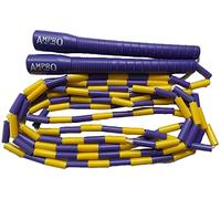 Ampro Ballers Beaded Long Handle Freestyle Jump Rope - Skipping Rope - Trickstar - Yellow Purple