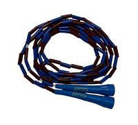 AMPRO Classico 10ft Adjustable Beaded Jump Rope - Burgundy/Blue/Yellow - Skipping Rope/Boxers/Boxing/Freestyle/MMA/Fitness/Exercise