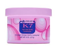 Ampro Long-Aid K7 Hair and Scalp Conditioner - Rich with Natural Emollients - Provides Stronger Hair and Scalp for All Hair Textures - Protects Against Humidity and Nature - 227 g