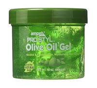 Ampro Pro Styl Protein Styling Gel - Moisturizes and Defines Strands - Helps Protect and Hydrate, Tames and Adds Shine without Weighing Down Tresses - Alcohol and Paraben Free - Olive - 32 oz