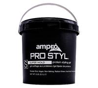 Ampro Pro Styl Styling Gel - Protects and Strengthens Your Strands - Non-Flaking, Alcohol Free, Vegan Formula - Flexible, Touchable Hold for All Hair Textures - Super Hold - 5 oz