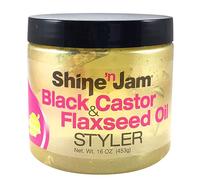 Ampro Shine ’n Jam Black Castor & Flaxseed Oil Styler - 16oz (453g)