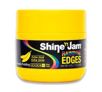Ampro Shine-n-Jam Rainbow Edges - Curly Hair Gel for Women - Styling Gel for Women - Strengthens with Silk Protein - Banana Pudding - 113.5 g