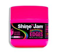 Ampro Shine-n-Jam Rainbow Edges - Strong Hold Curly Hair Gel for Women - Styling Gel for Women - Strengthens with Silk Protein - Strawberry - 113.5 g