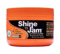 Ampro Shine-n-Jam Supreme Hold - Conditions Hair with Olive Oil and Silk Protein - Great for Smoothing Fringe, Ponytails, and Up-dos - Firms Tresses with Non-Greasy Shine - 227 g