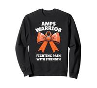 Amps Warrior, Fighting Pain With Strength Bow Ribbon Sweatshirt