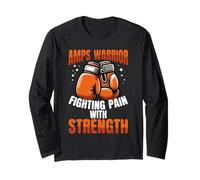 AMPS Warrior Fighting Pain with Strength Boxing Long Sleeve T-Shirt