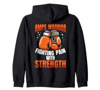 AMPS Warrior Fighting Pain With Strength Boxing Zip Hoodie