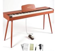 AMPUS Digital Piano for Beginners, 88-Key Semi-Weighted Keyboard with Stand, Full-Size Electric Piano (Includes Sheet Holder, Sustain Pedal, Control Panel, MIDI-USB