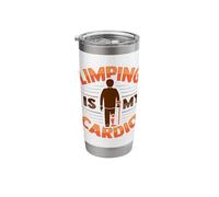 Amputee Joke Leg Prosthetic Limping Design for a Leg Amputee Stainless Steel Insulated Tumbler