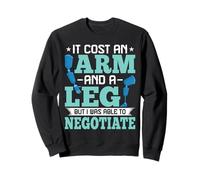 Amputee Warrior - It Cost an Arm and a Leg Funny Amputation Sweatshirt