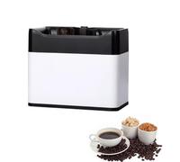 AMQYDT Automatic Coffee Grounds Cleaning Machine, Portafilter Cleaner Electric, Rotation 340/min, 3s Fast Cleaning, Dual Brush Heads, with Coffee Puck Knock Box, for Home or Commercial Coffee Bar