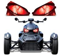 AMR Racing Roadster Headlight Eye Graphics Decal Cover Compatible with Can-Am Ryker 2019-2022 - Corrupt Red (AMR22391)