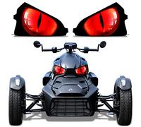 AMR Racing Roadster Headlight Eye Graphics Decal Cover Compatible with Can-Am Ryker 2019-2022 - Eclipse Red, AMR22375