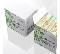 AMRANKUO Bamboo Wooden Toothpicks With Individually Wrapped Package| 2000-Count Round Toothpicks| Good for Small Appetizer,Party,Cleaning Teeth,Cocktail Picks, BBQ, Craft.
