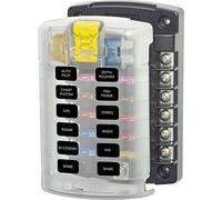 AMRB-5029 Blue Sea ST Blade Fuse Block w/Cover - 12 Circuit