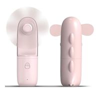 Amreich Portable Handheld Fan Rechargeable - Pink Dinosaur Hand Fan with 3 Speeds Small Pocket Fan with 1200 mAh 6-18 Hours Working Time for Travel Office Outdoor Use