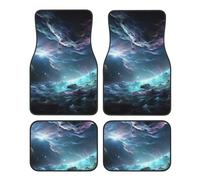 AMREWQYL 3D Graphics Universe Space Printed Car Foot Mat Four-Piece Set Universal Car Accessories