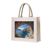 AMREWQYL Arch in Mallorca Spain printed Canvas Carrying Tote Bag Handbag Shopping Bag